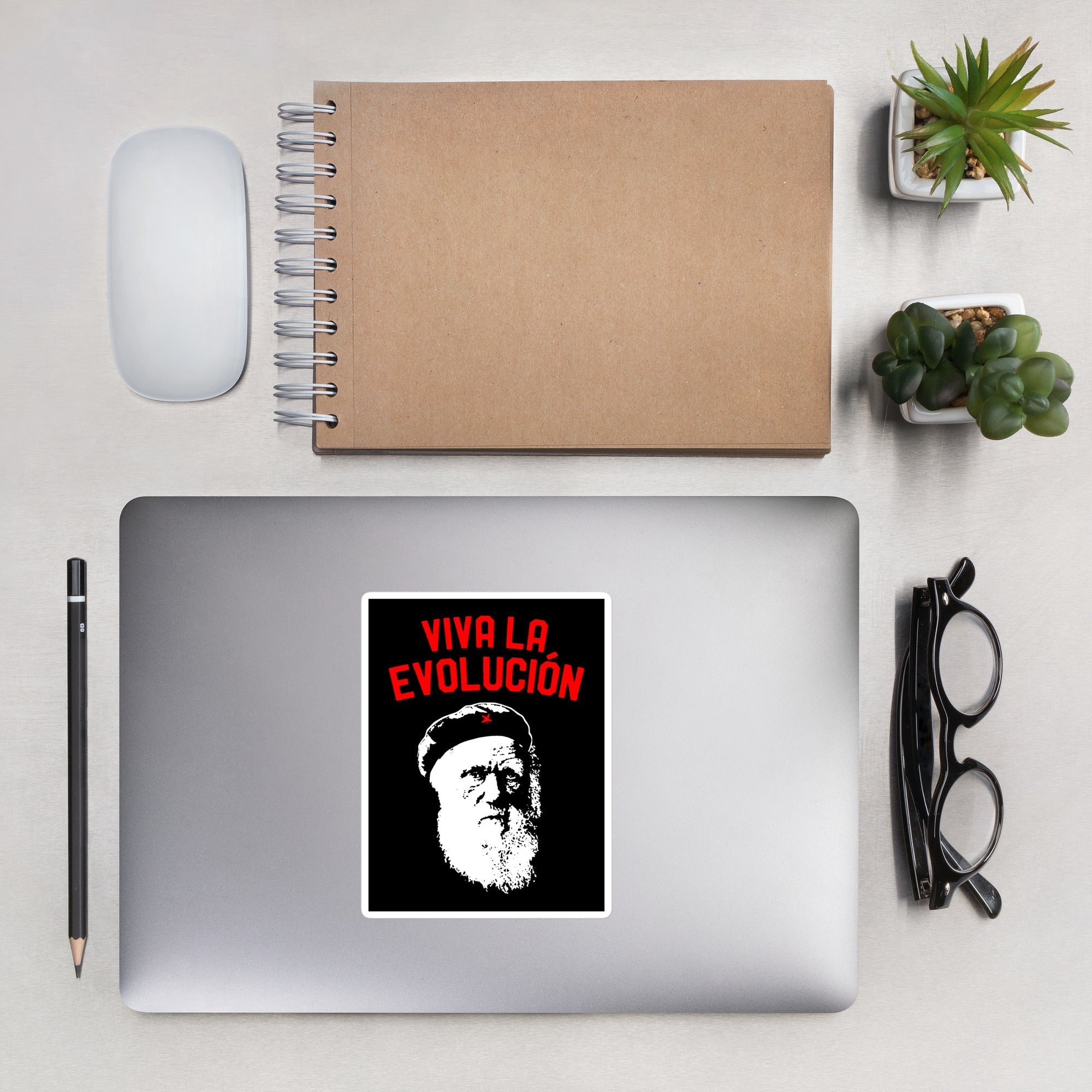 Darwin - Viva la Evolucion - Sticker - The Philosopher's Shirt