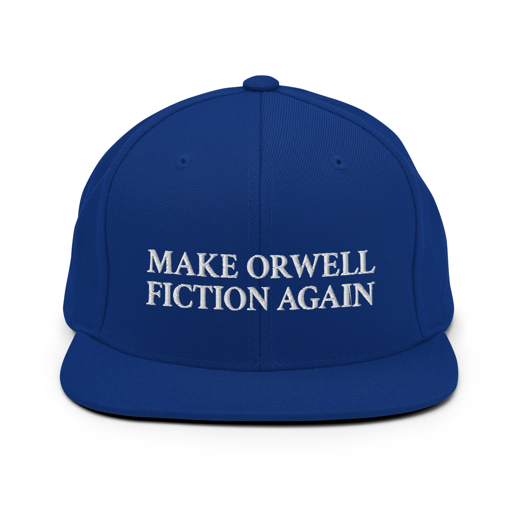Make Orwell Fiction Again - Bestickte Snapback-Kappe - The Philosopher's Shirt