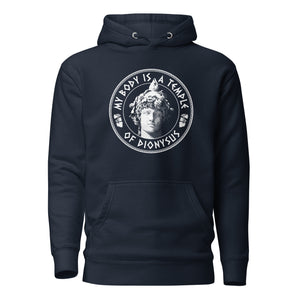 Mi cuerpo es un templo de Dionysos - Sudadera con capucha Premium