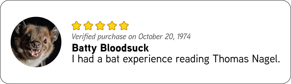 Thomas Nagel: Bat Experience - Sticker - The Philosopher's Shirt