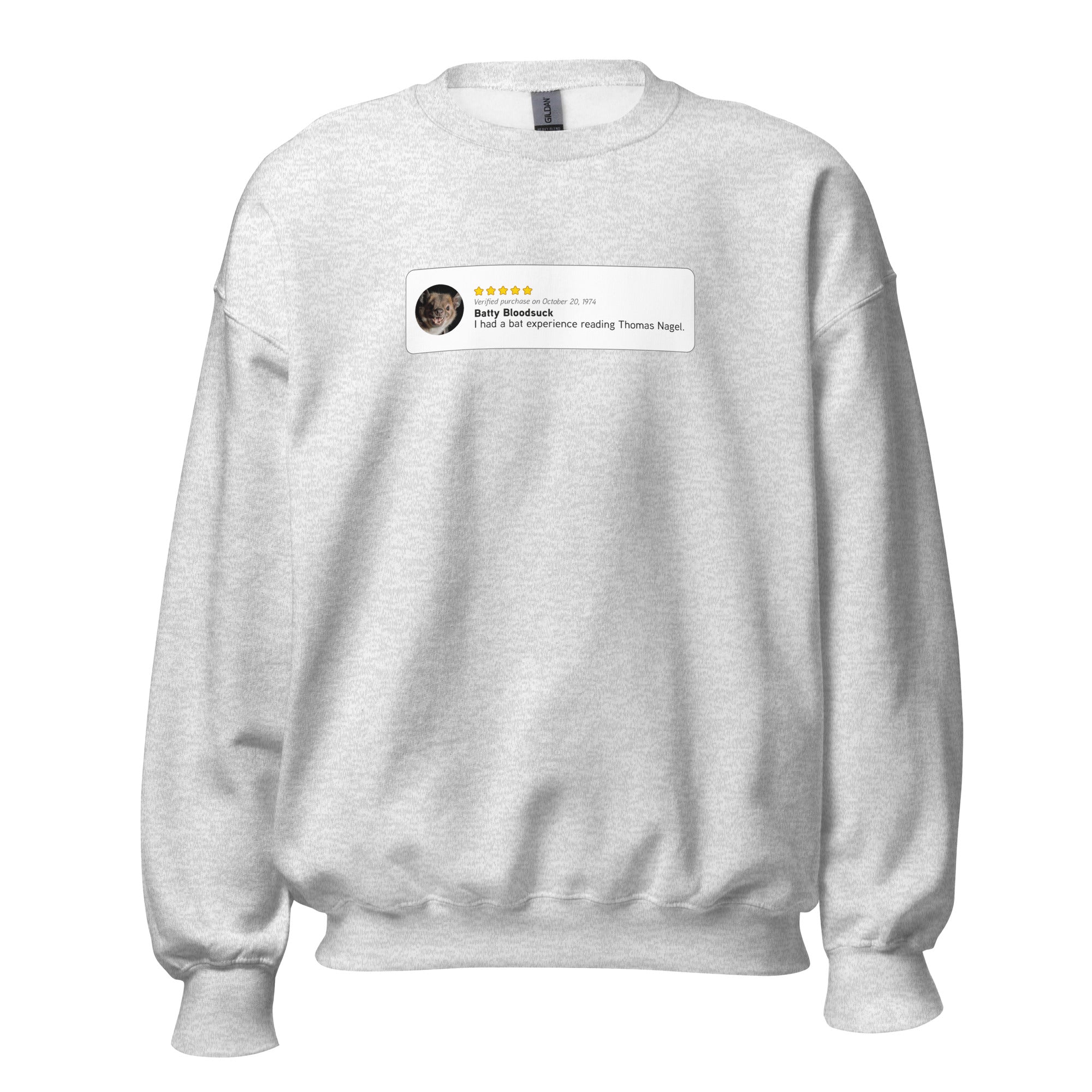 Thomas Nagel: Bat Experience - Sweatshirt - The Philosopher's Shirt