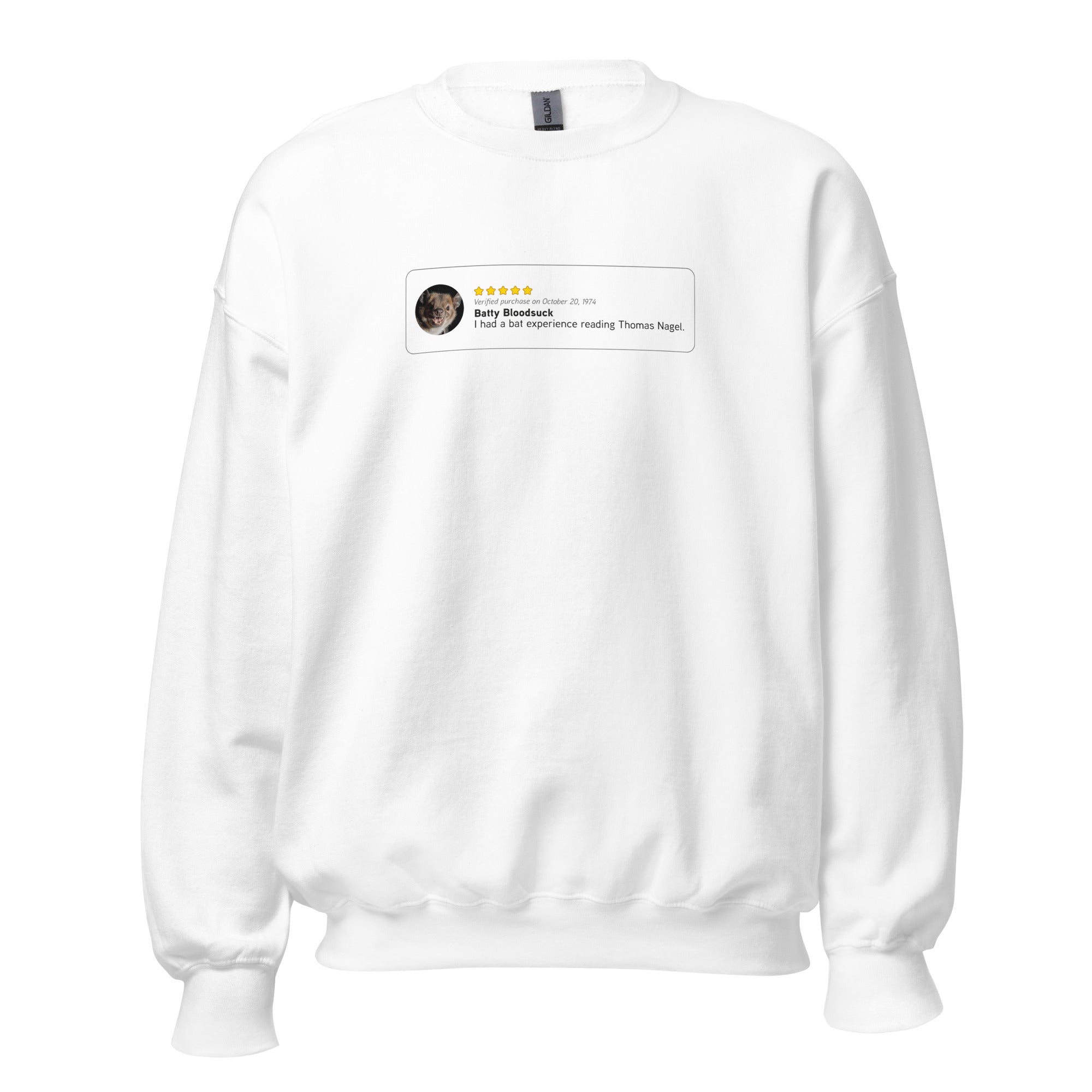 Thomas Nagel: Bat Experience - Sweatshirt - The Philosopher's Shirt