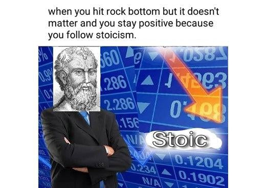 Bitcoin, the stock market, personal success and a "stoic mindset"