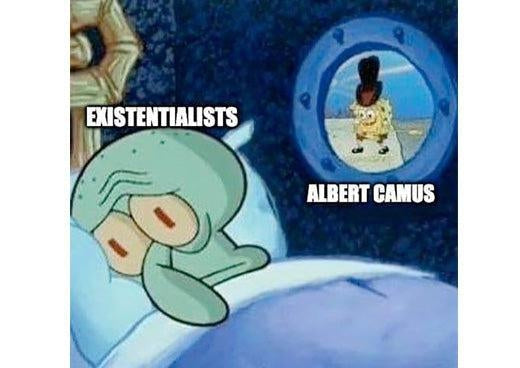 Is absurdism just existentialism with good vibes?