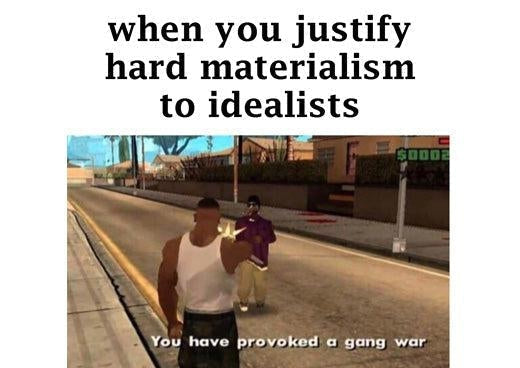 Materialism versus idealism - an ongoing battle