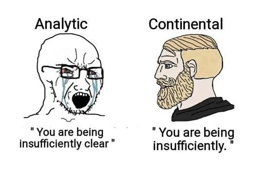 The difference between analytical and continental philosophy
