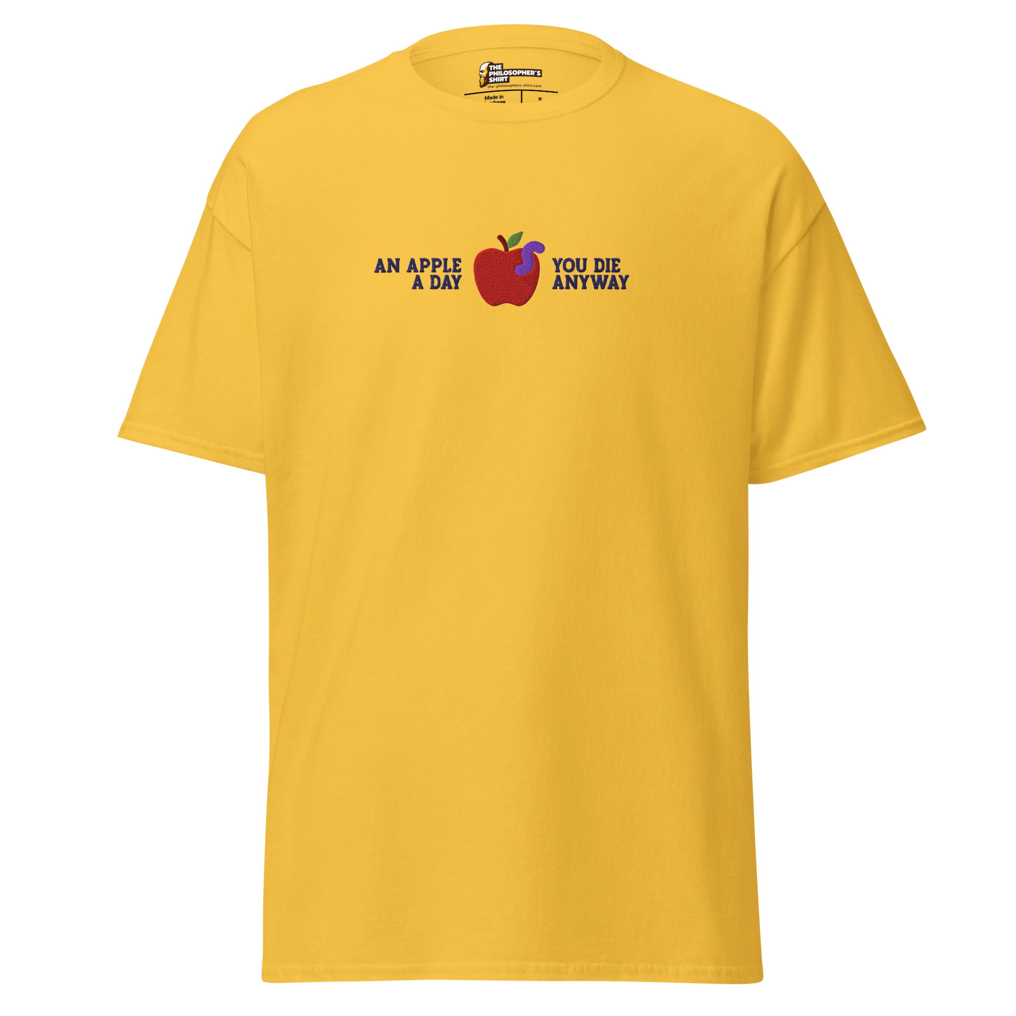 An Apple a Day - Embroidered - Unisex Classic T-Shirt - Daisy-S - The Philosopher's Shirt