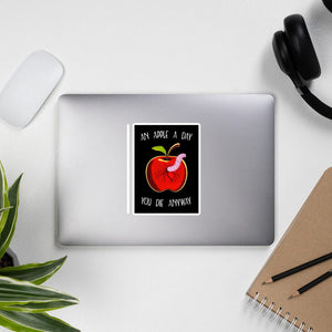 Une pomme par jour, on meurt quand même - Sticker