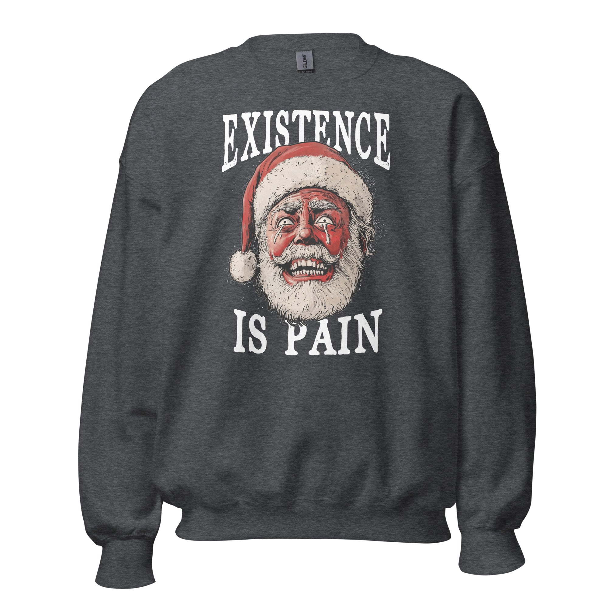 Anonymous Santa - Existence is Pain - Sweatshirt-Sweatshirt-The Philosopher's Shirt