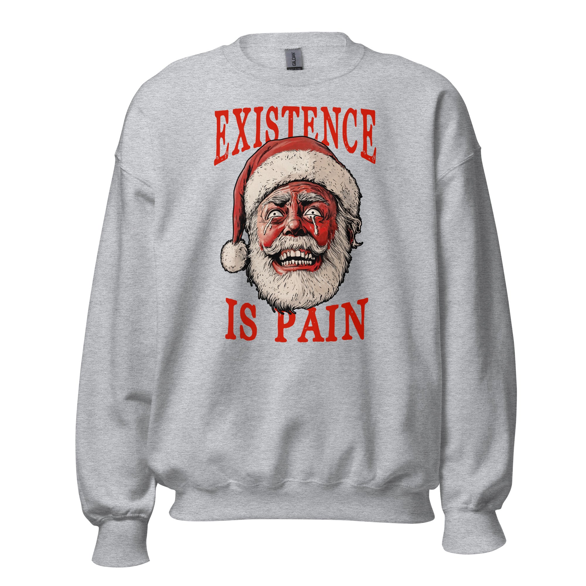 Anonymous Santa - Existence is Pain - Sweatshirt-Sweatshirt-The Philosopher's Shirt