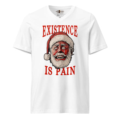 Anonymous Santa - Existence is Pain - Unisex V-Neck T-Shirt