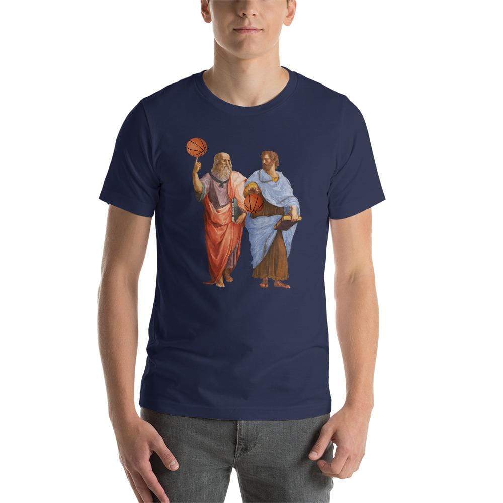 Aristotle and Plato with Basketballs - Basic T-Shirt