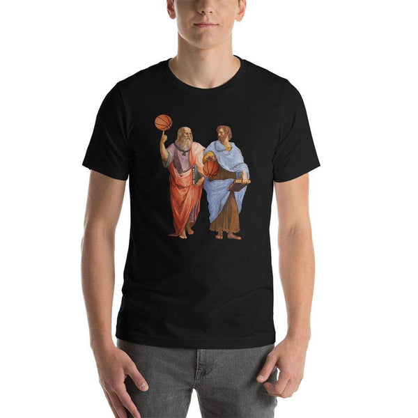 Aristotle and Plato with Basketballs - Basic T-Shirt