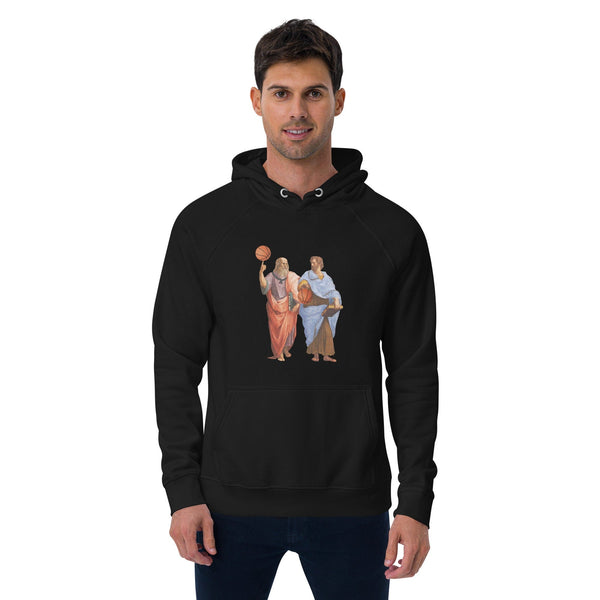 Aristotle and Plato with Basketballs - Eco Hoodie