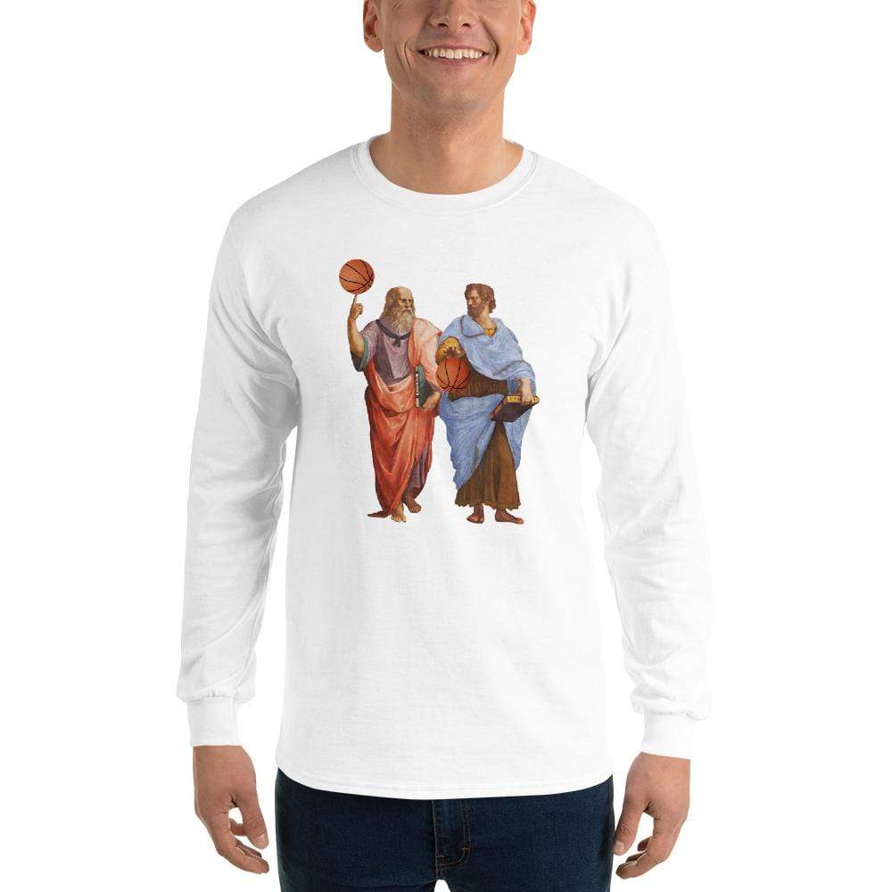 Aristotle and Plato with Basketballs - Long-Sleeved Shirt