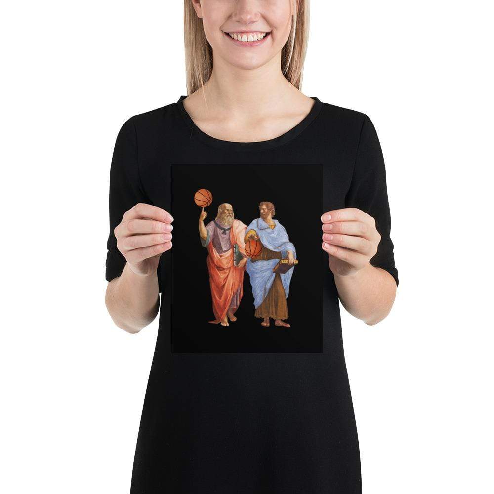 Aristotle and Plato with Basketballs - Poster