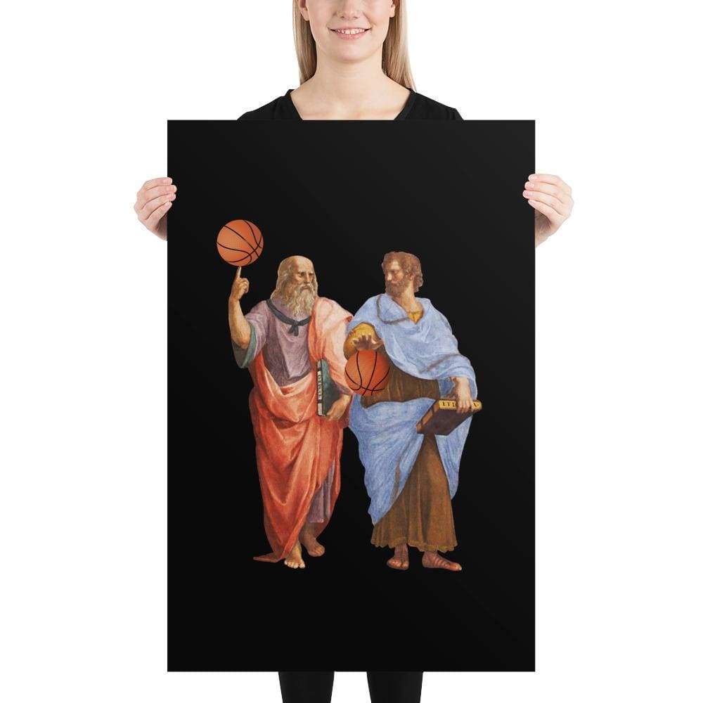 Aristotle and Plato with Basketballs - Poster