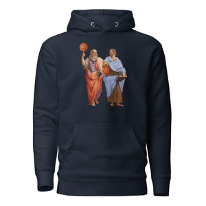 Aristotle and Plato with Basketballs - Premium Hoodie