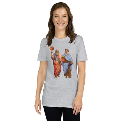 Aristotle and Plato with Basketballs - Premium T-Shirt