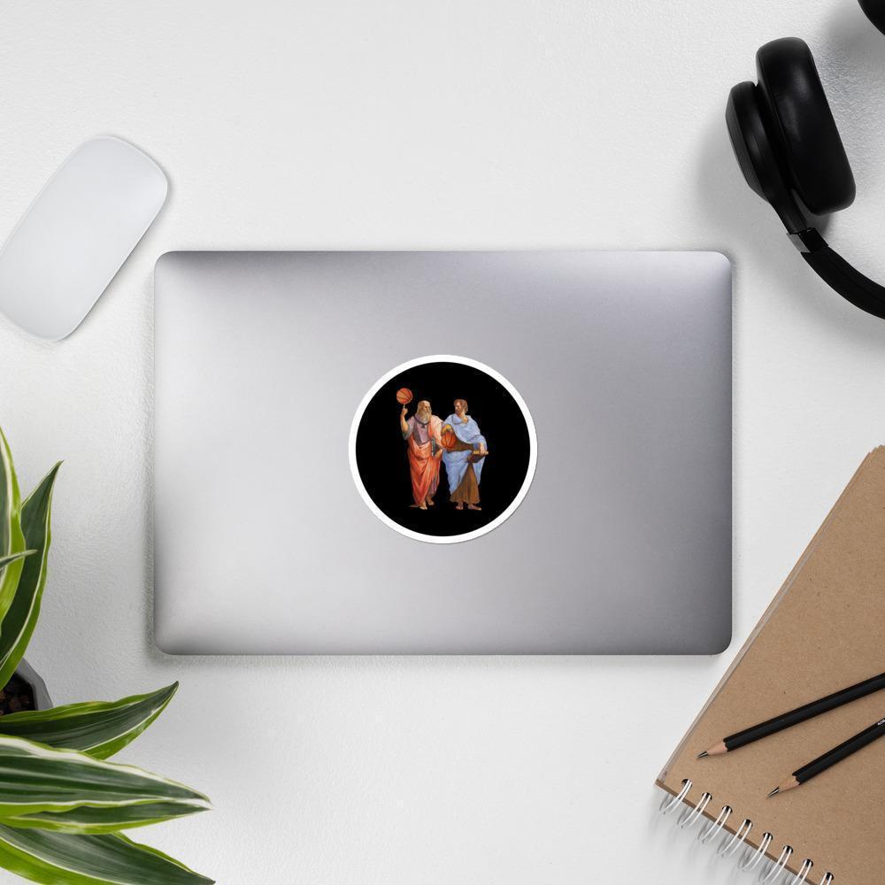 Aristote et Platon avec des ballons de basket - Sticker