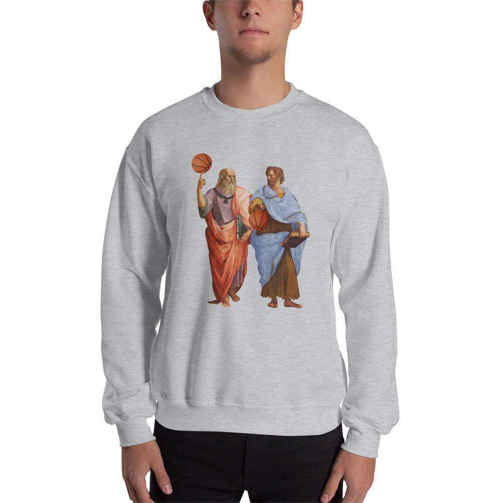 Aristotle and Plato with Basketballs - Sweatshirt