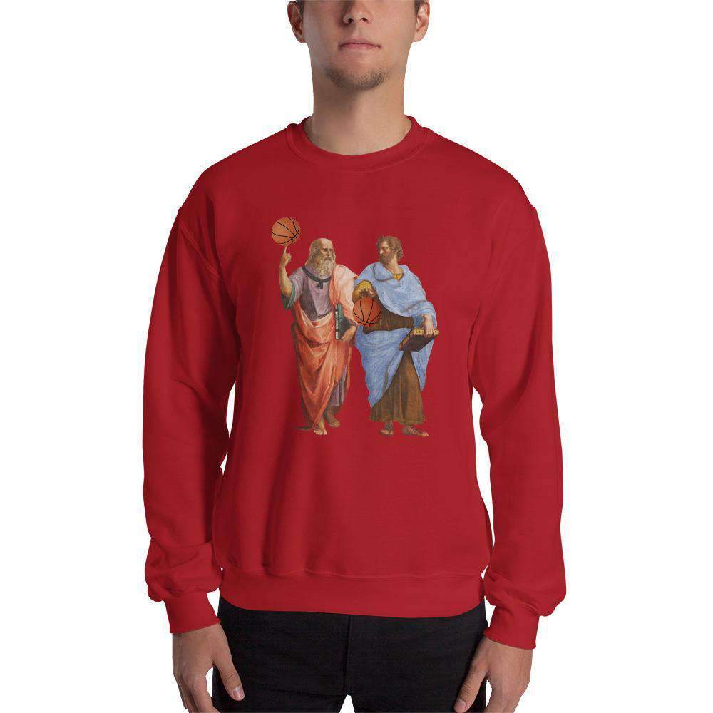 Aristotle and Plato with Basketballs - Sweatshirt