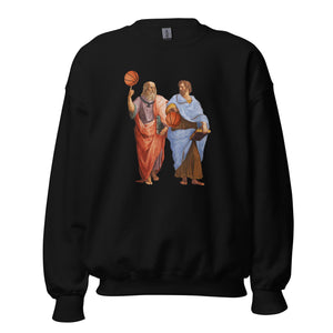 Aristote et Platon avec des ballons de basket - Sweatshirt