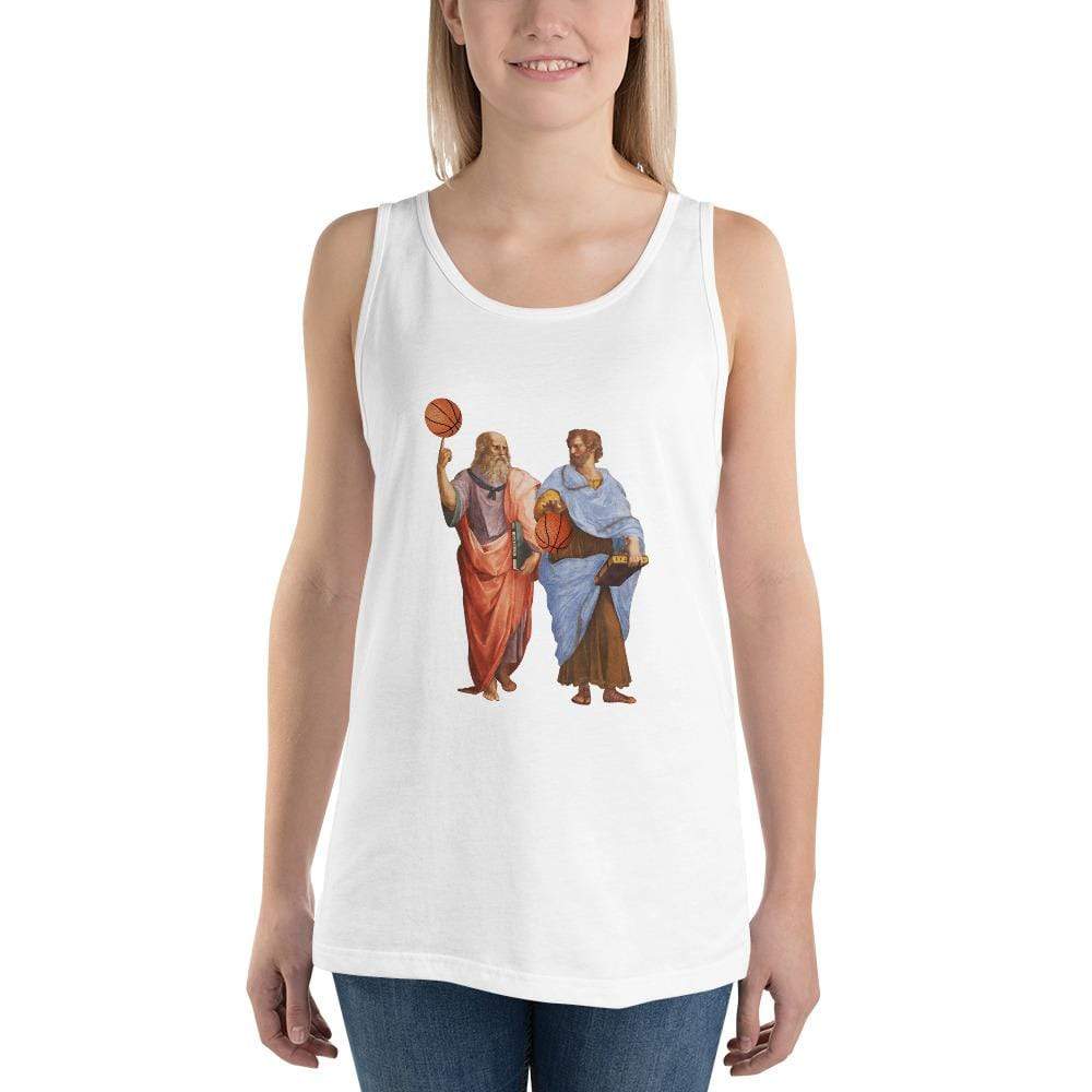 Aristotle and Plato with Basketballs - Unisex Tank Top