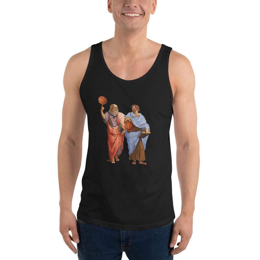 Aristotle and Plato with Basketballs - Unisex Tank Top