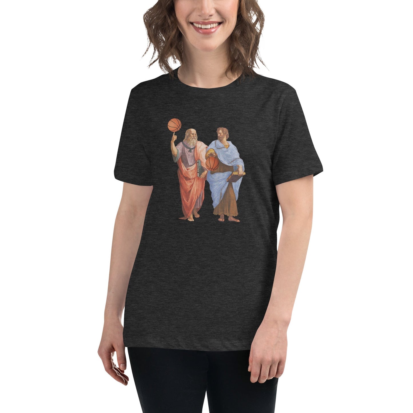 Aristotle and Plato with Basketballs - Women's T-Shirt
