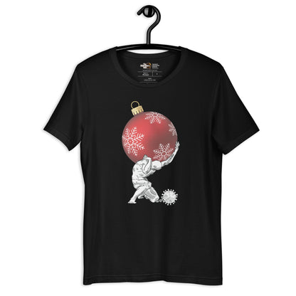 Atlas holding Christmas - Basic T-Shirt