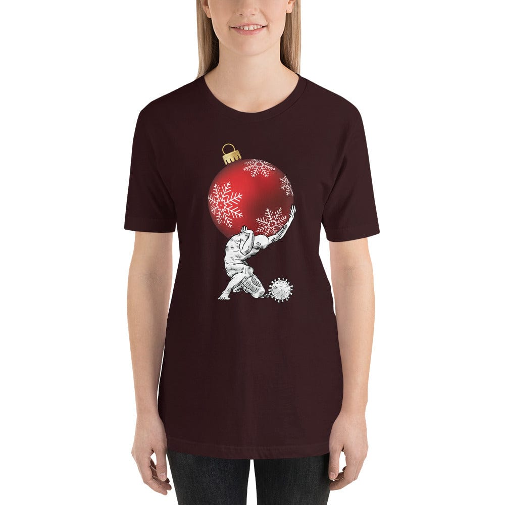 Atlas holding Christmas - Basic T-Shirt