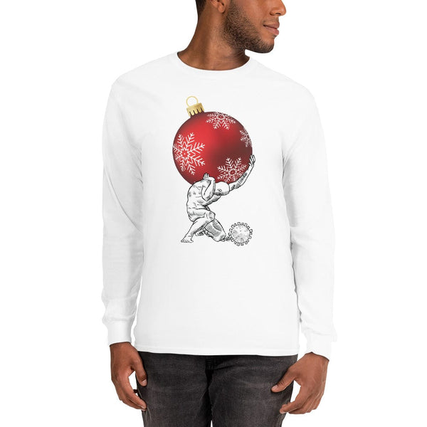 Atlas holding Christmas - Long-Sleeved Shirt