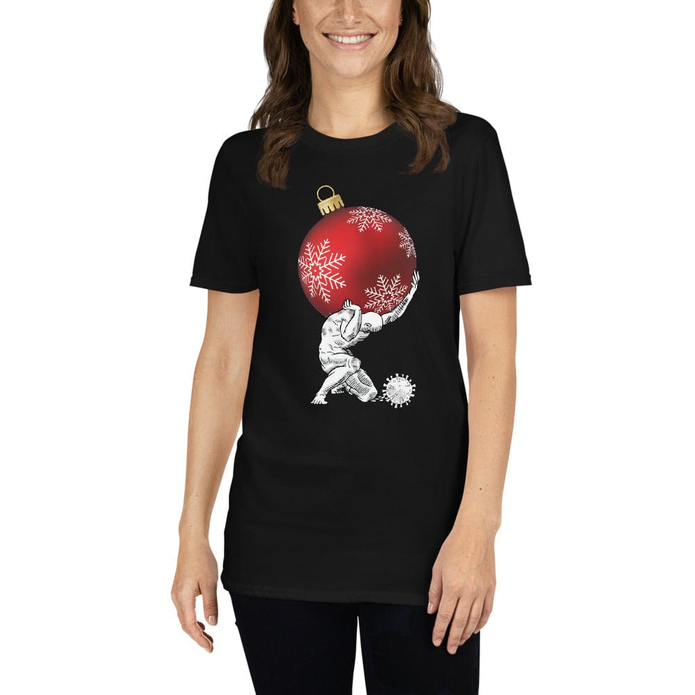 Atlas holding Christmas - Premium T-Shirt