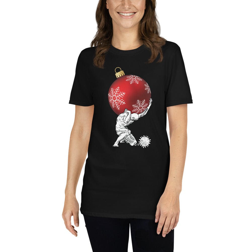 Atlas hält Weihnachten - Premium T-Shirt