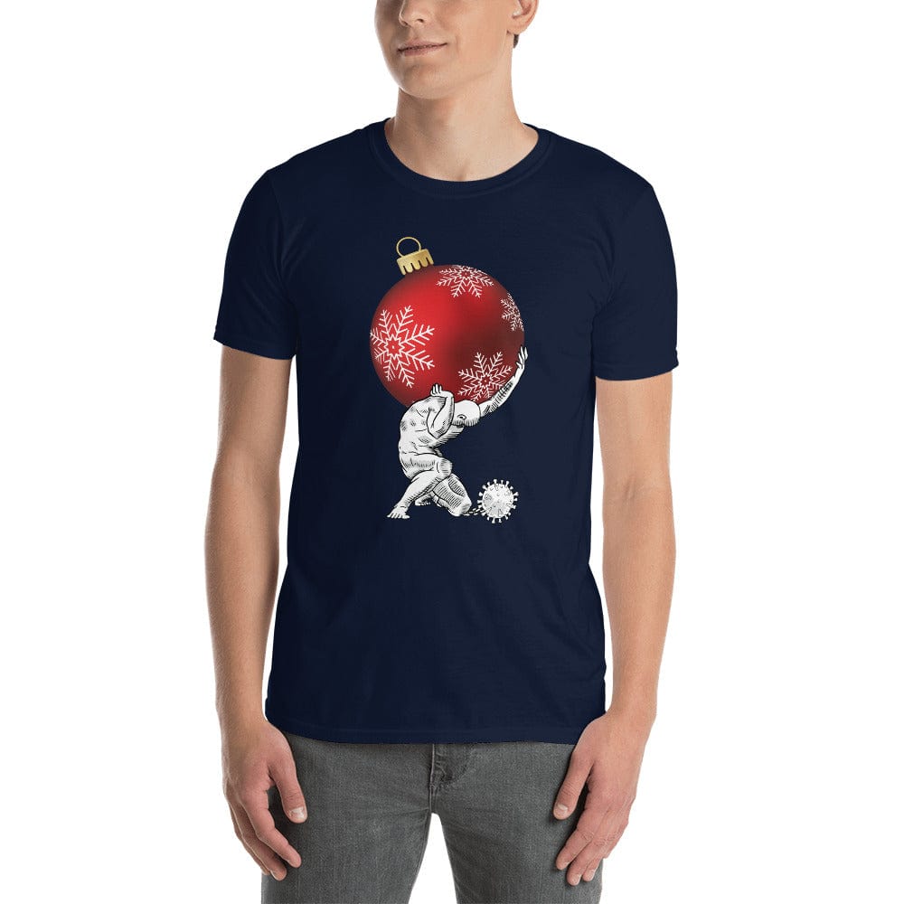 Atlas holding Christmas - Premium T-Shirt