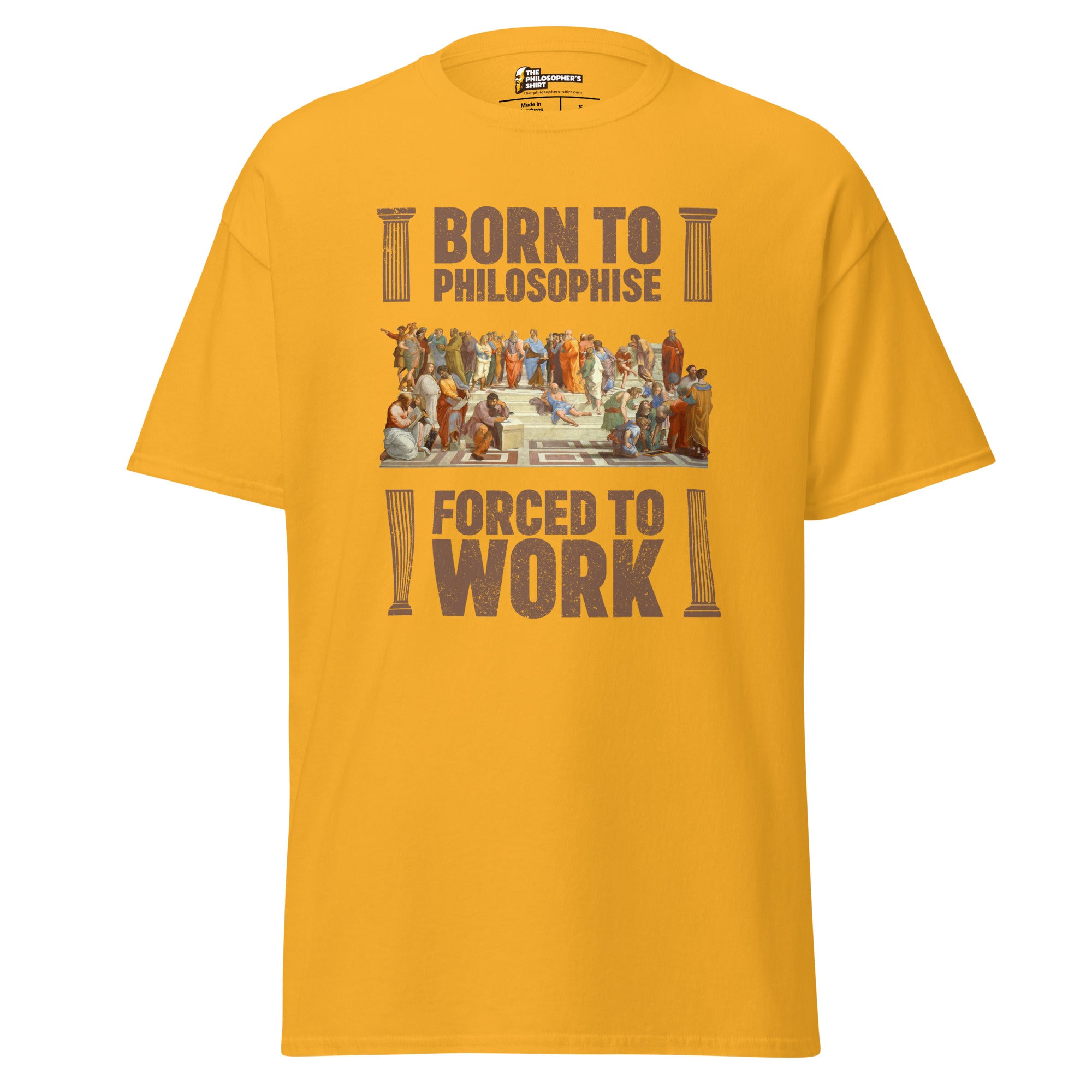 Born To Philosophise Forced To Work - Unisex Classic T-Shirt-Unisex Classic T-Shirt-The Philosopher's Shirt