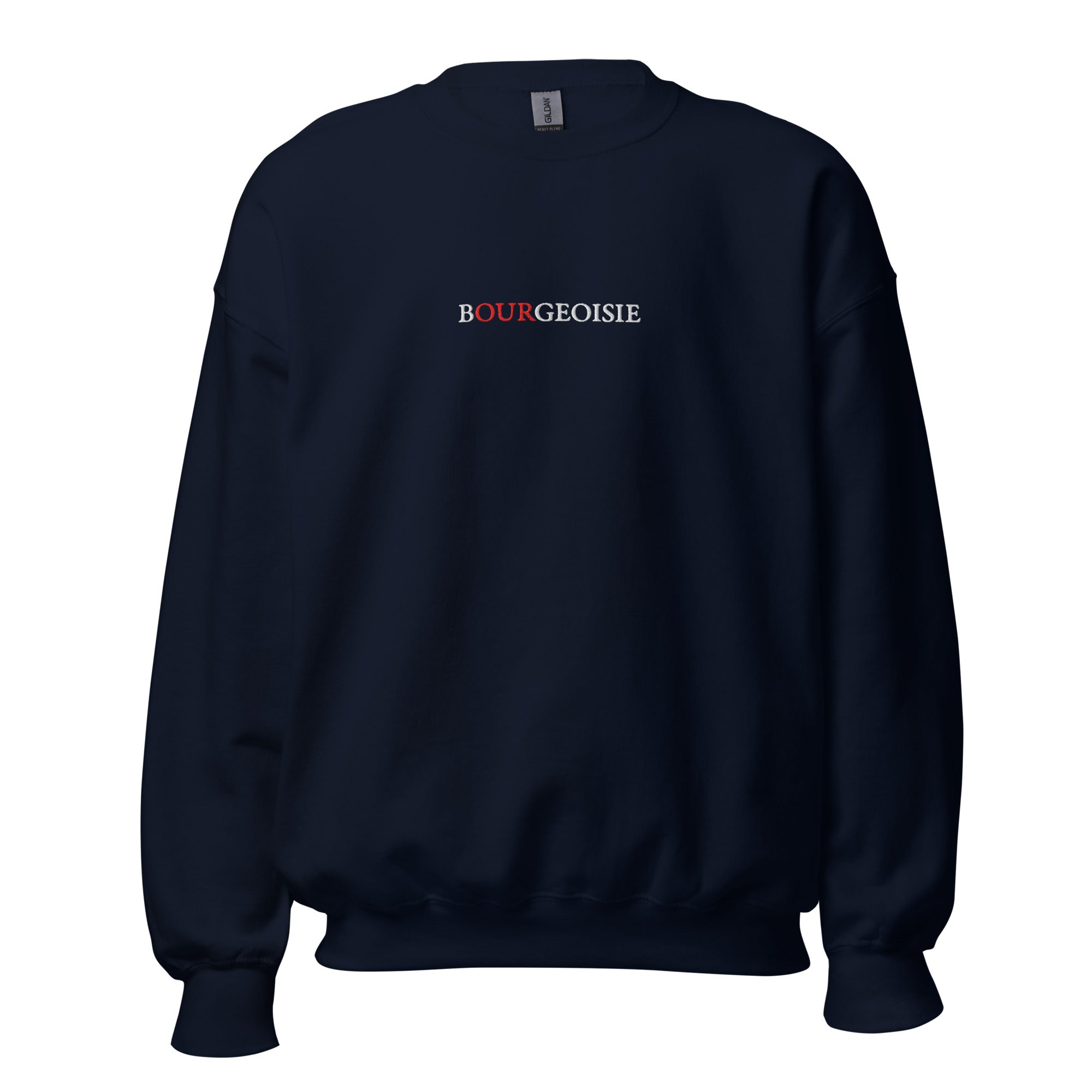 Bourgeoisie - Embroidered - Sweatshirt - Navy - The Philosopher's Shirt