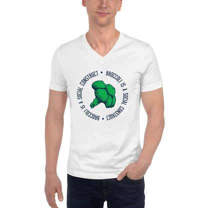 Broccoli is a social construct - Unisex V-Neck T-Shirt