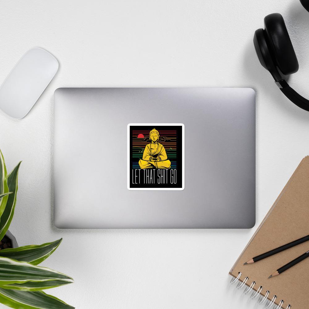 Buddha - Let that shit go - Sticker-Sticker-The Philosopher's Shirt