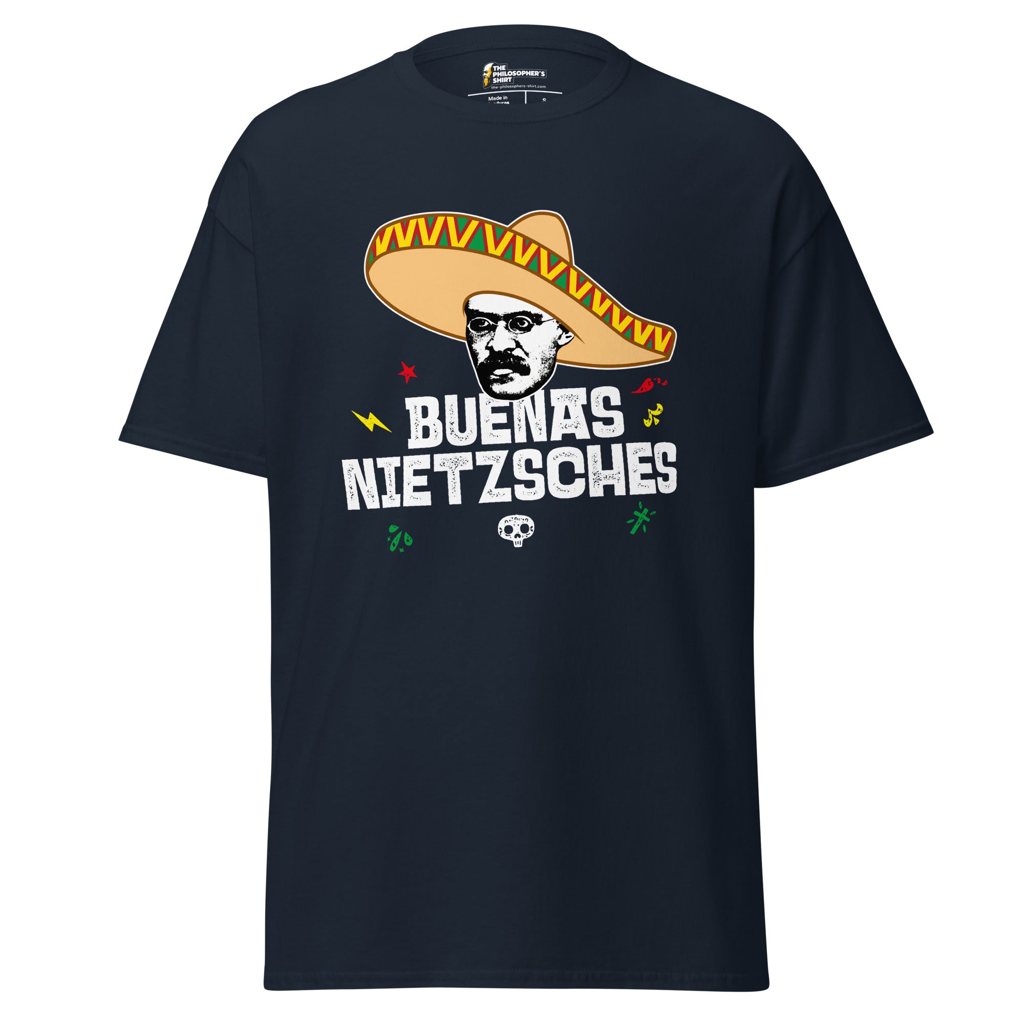 Buenas Nietzsches - Unisex Classic T-Shirt - Navy - The Philosopher's Shirt