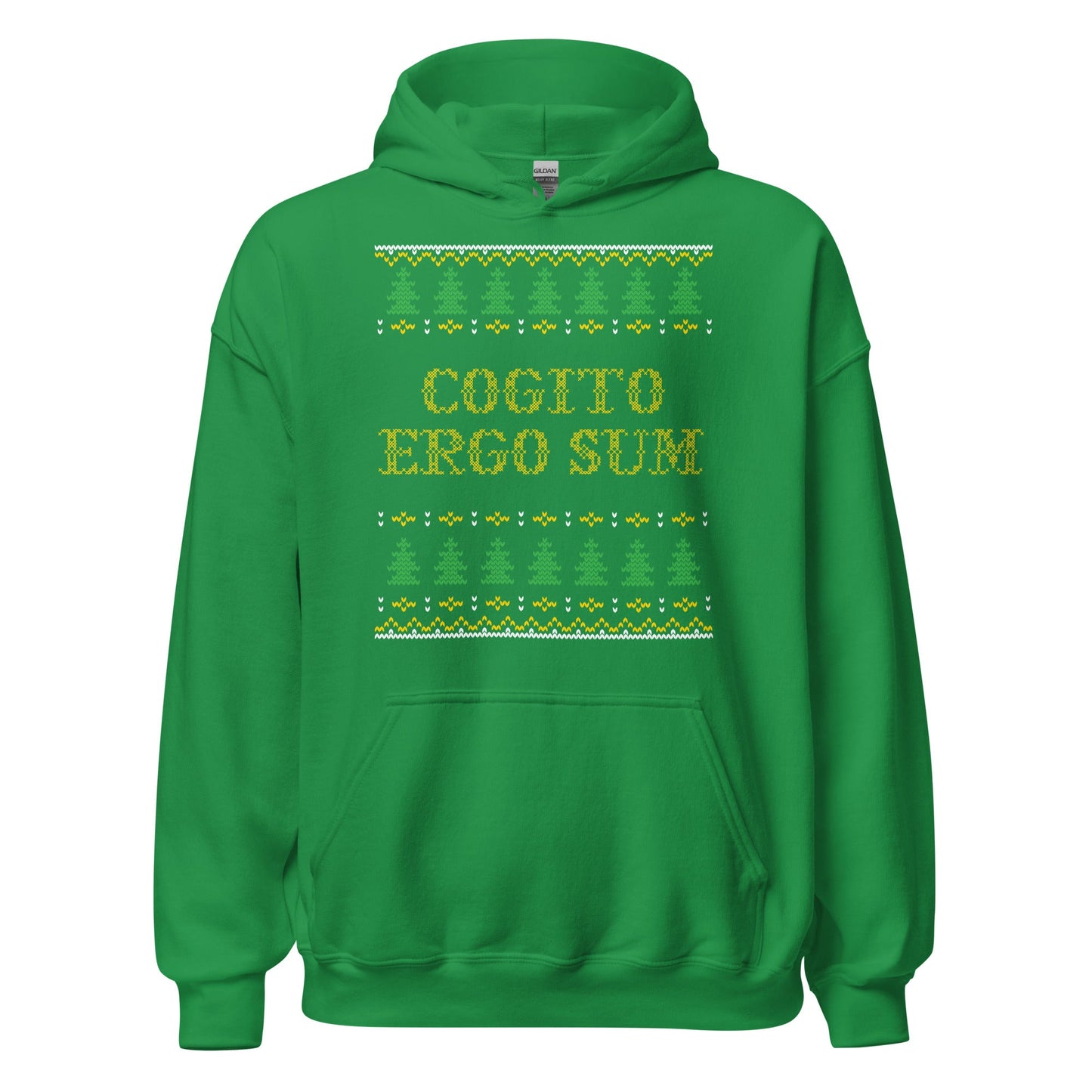 Cogito Ergo Sum - Ugly Xmas Sweater - Felpa con cappuccio