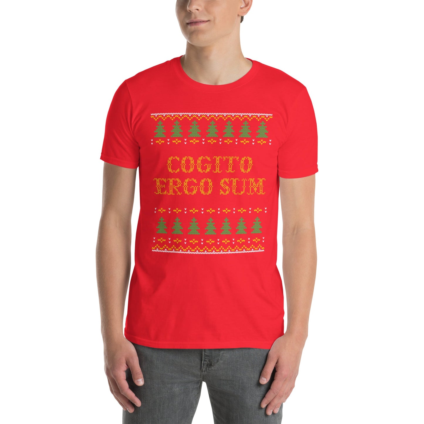 Cogito Ergo Sum - Ugly Xmas Sweater - Premium T-Shirt