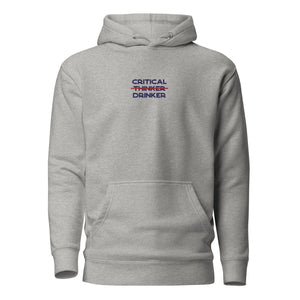 Critical Drinker - Embroidered Design - Premium Hoodie