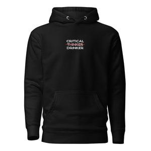 Critical Drinker - Embroidered Design - Premium Hoodie