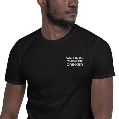 Critical Drinker - Embroidered Design - Premium T-Shirt