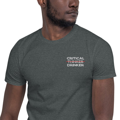 Critical Drinker - Embroidered Design - Premium T-Shirt