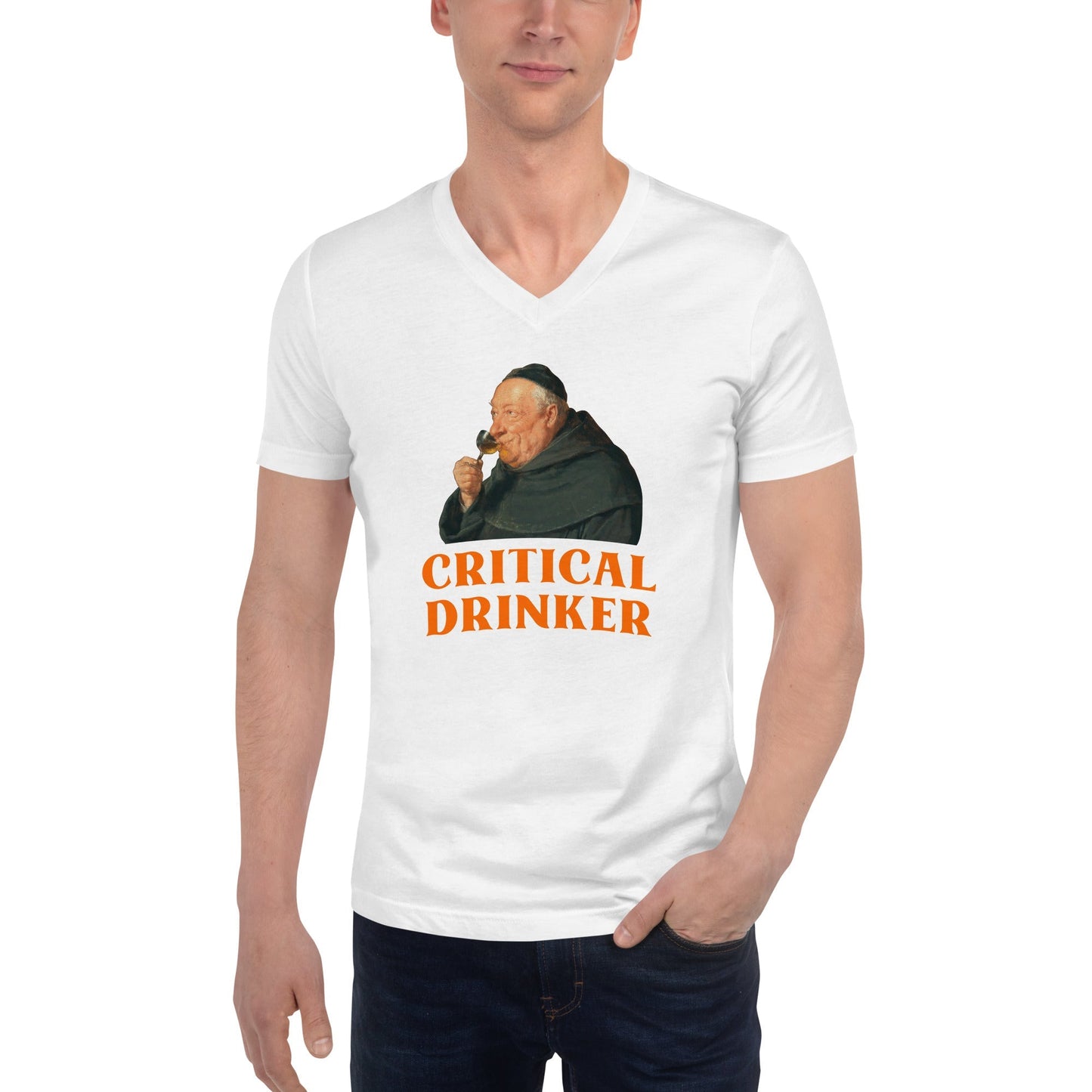 Critical Drinker - Unisex V-Neck T-Shirt