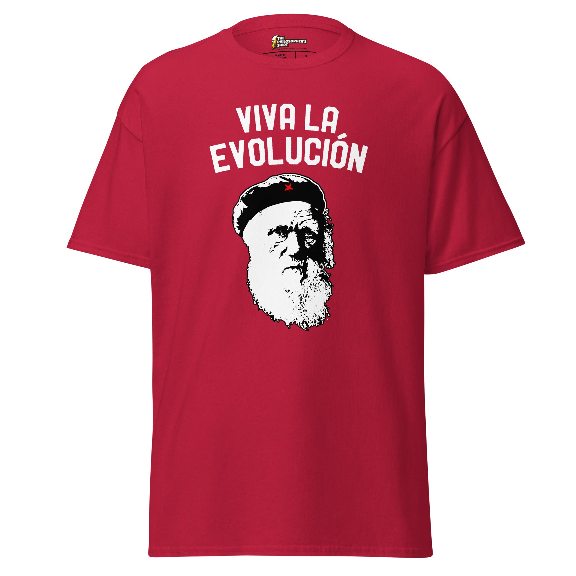 Darwin - Viva la Evolucion - Unisex Classic T-Shirt - Cardinal-S - The Philosopher's Shirt