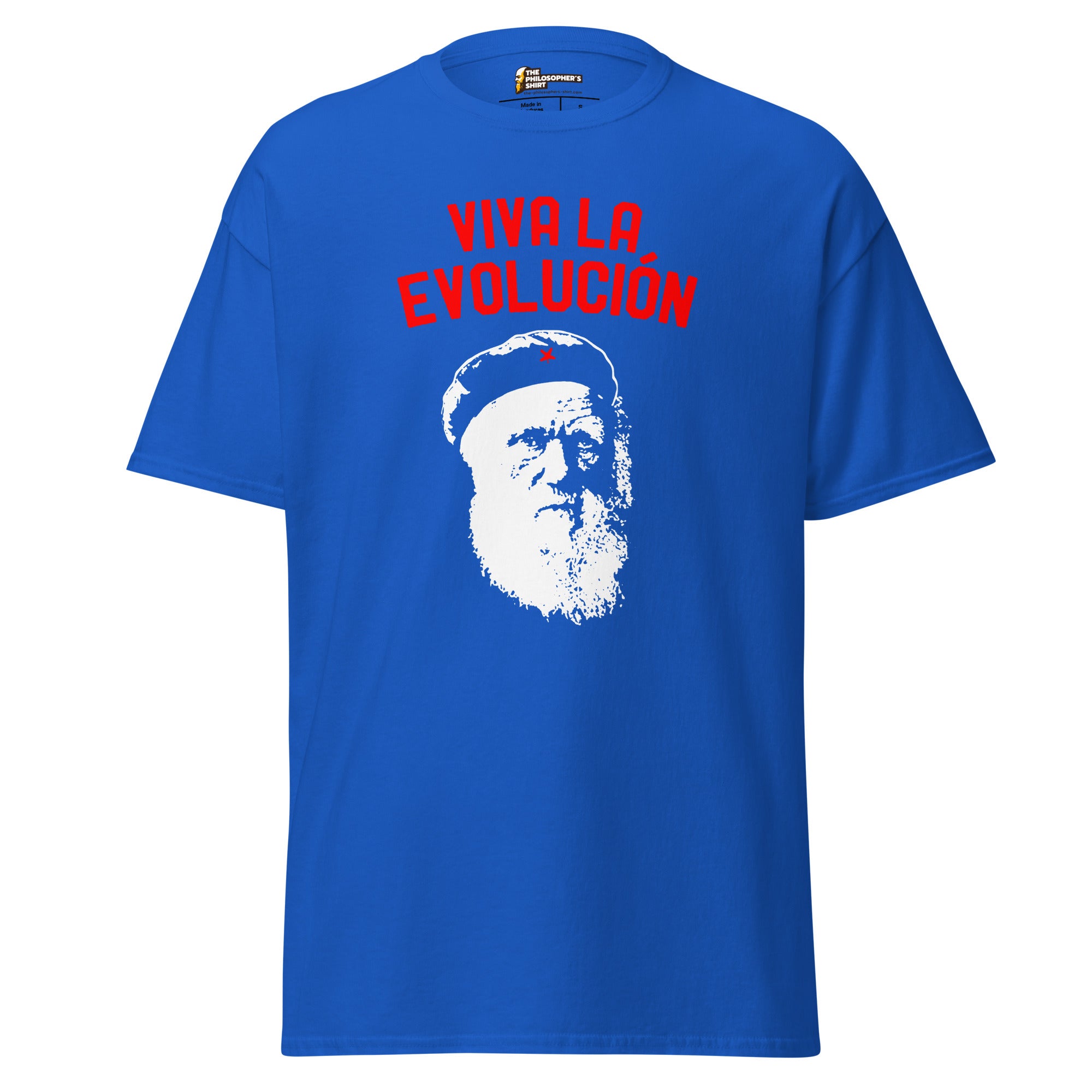 Darwin - Viva la Evolucion - Unisex Classic T-Shirt - Royal-S - The Philosopher's Shirt